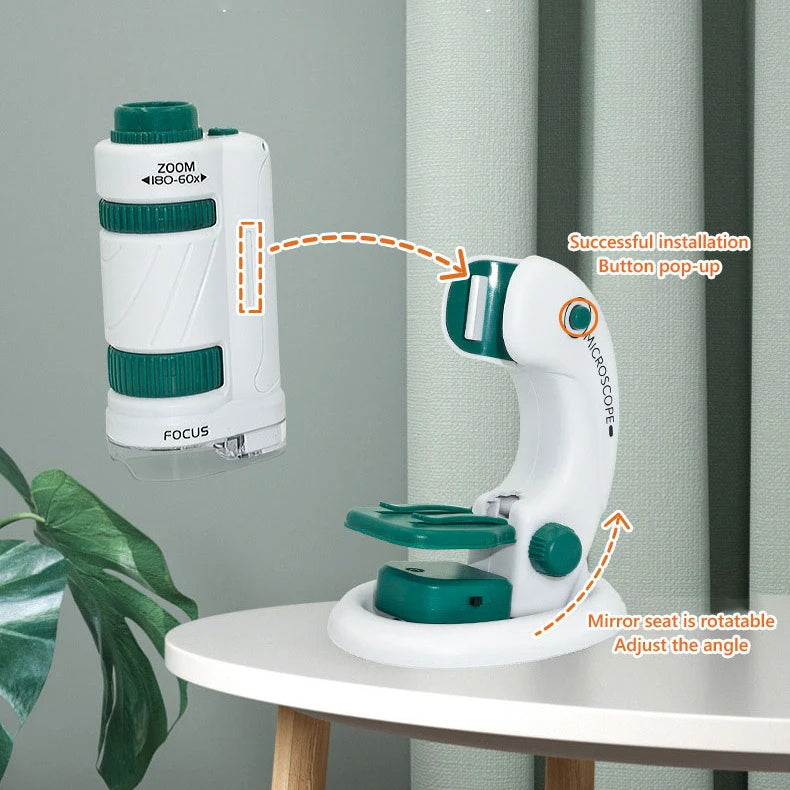 HeartWise Play – Pocket Explorer Microscope (60×–120×)