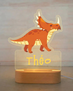 Personalized Animal Safari Night Light — Custom Name LED Kids Lamp