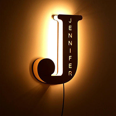 Personalized Custom Letter Lamp – Soft LED Night Light With Custom Name