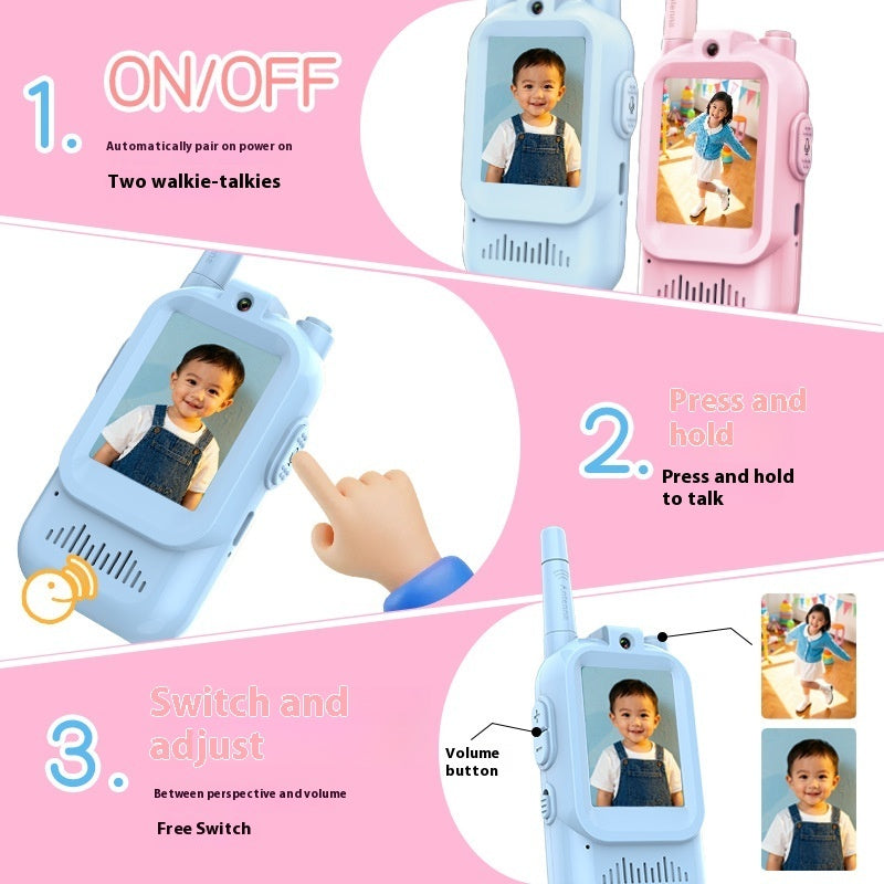 Mini Video Walkie-Talkies for Kids (2-Pack)