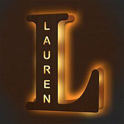 Personalized Custom Letter Lamp – Soft LED Night Light With Custom Name