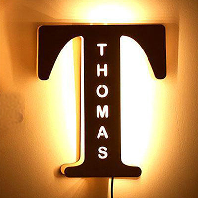 Personalized Custom Letter Lamp – Soft LED Night Light With Custom Name