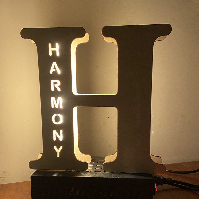Personalized Custom Letter Lamp – Soft LED Night Light With Custom Name