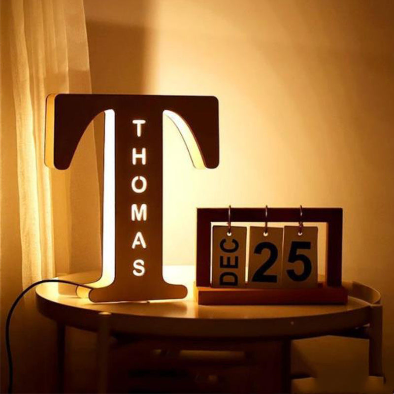 Personalized Custom Letter Lamp – Soft LED Night Light With Custom Name