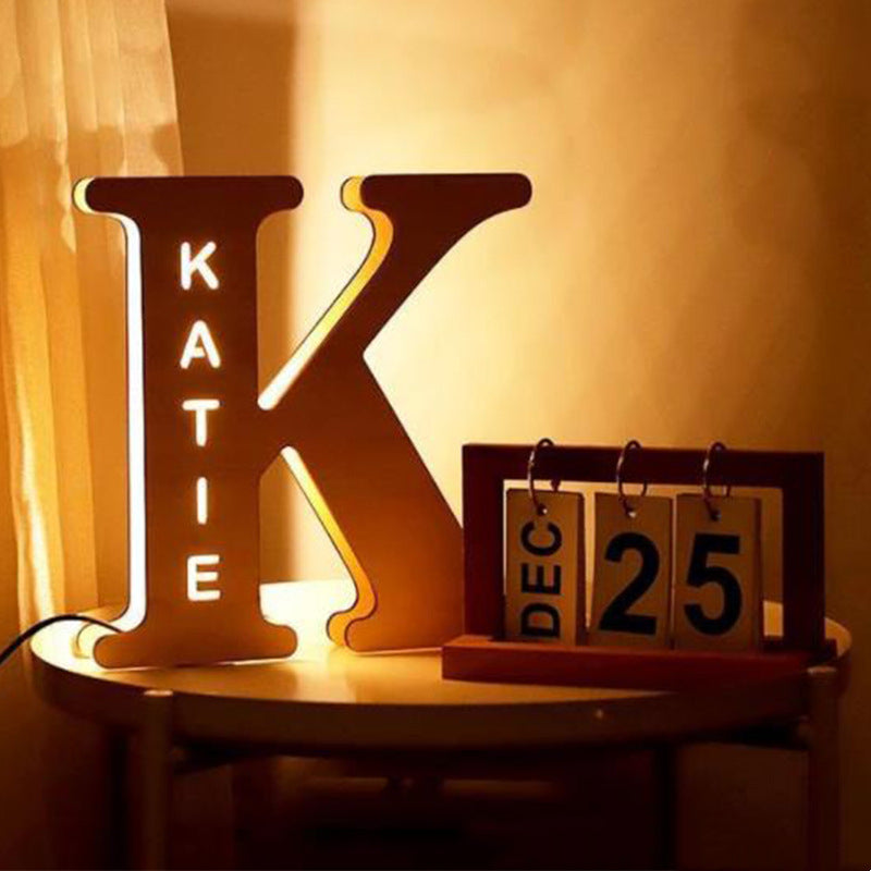 Personalized Custom Letter Lamp – Soft LED Night Light With Custom Name